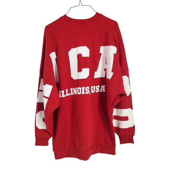 Pretty Little Thing Chicago Illinois Oversized Sweater Womens Size 0 - Picture 2 of 4